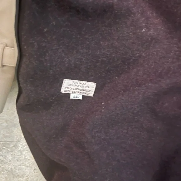 Vintage Christian Dior Long Double Breasted Light tan Trench Coat 44R - Picture 9 of 11